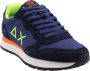 Sun68 Sneaker Tom Fluo Navy Heren Sneakers - Thumbnail 1