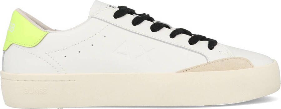 Sun68 Street Leather Tennis Sneakers Wit Geel White Heren - Foto 1