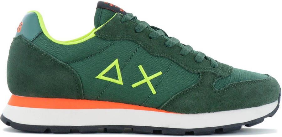 Sun68 Fluo Solid Sneaker Donkergroen Militair Green Heren