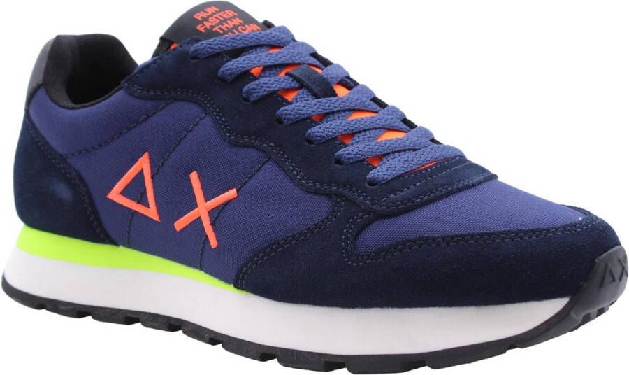 Sun68 Fluo Navy Blue Hardloopschoenen Tom Solid Blue Heren