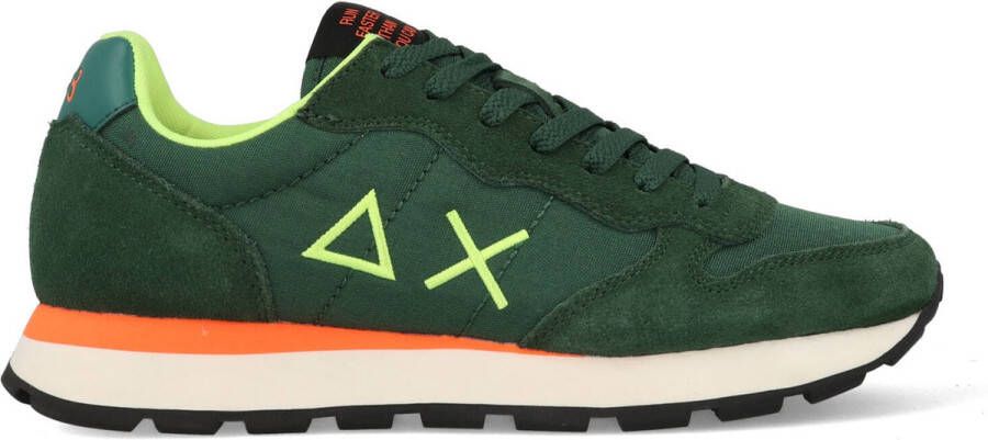 Sun68 Fluo Solid Sneaker Donkergroen Militair Green Heren