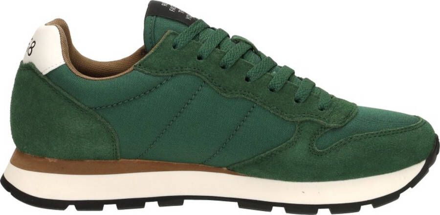 Sun68 Groene Suède Sneaker met Verwijderbare Binnenzool Green