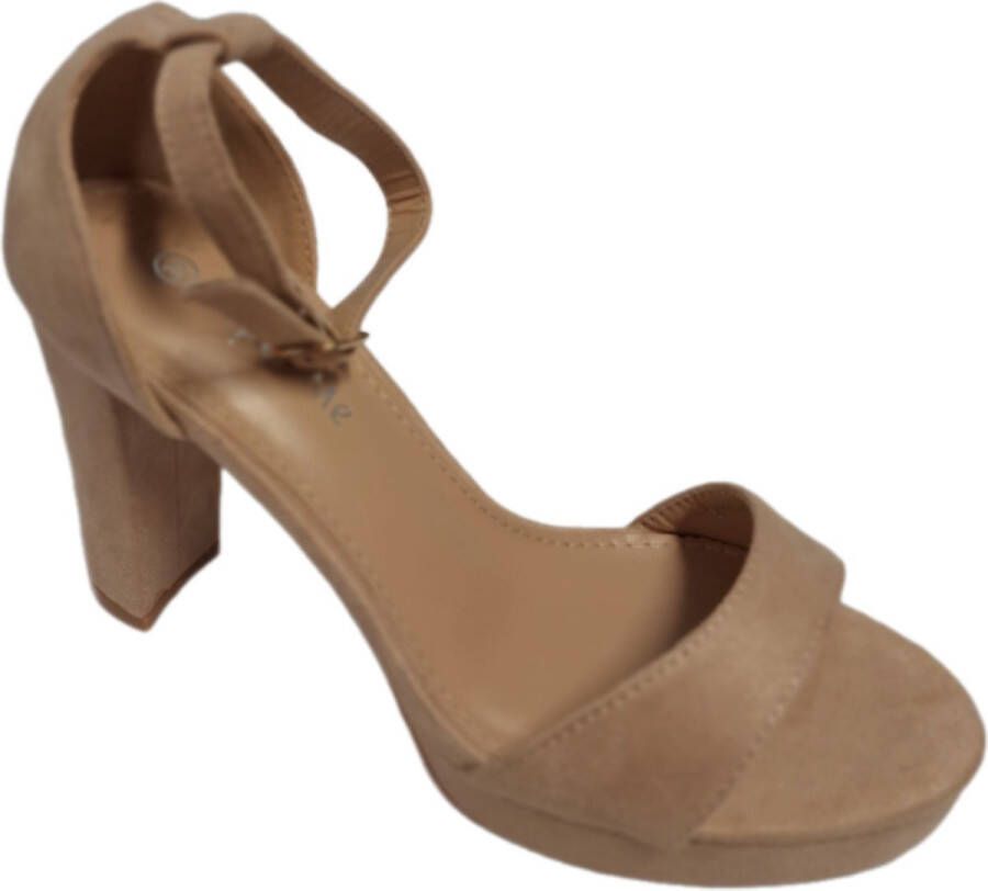 Super Me PUMP IN APRICOT IMITATIE SUEDE