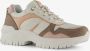 Supercracks dames dad sneakers beige roze Uitneembare zool - Thumbnail 3