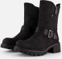 Super Cracks Supercracks gevoerde dames biker boots zwart - Thumbnail 1