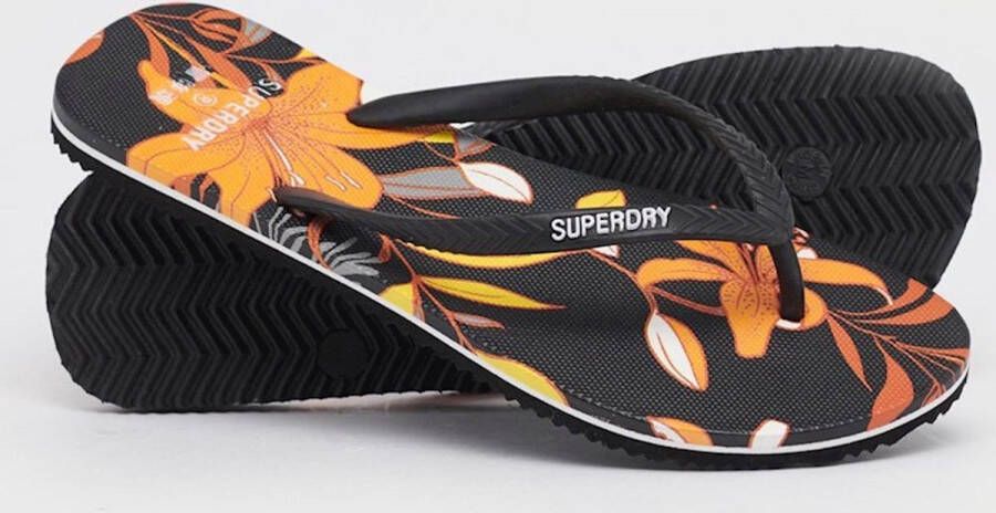 Superdry Classic Vintage Flip Flop Dames Slippers Black Lillies