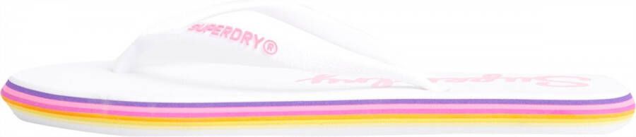 Superdry Neon Rainbow Sleek Flip Flop Dames Slippers Optic