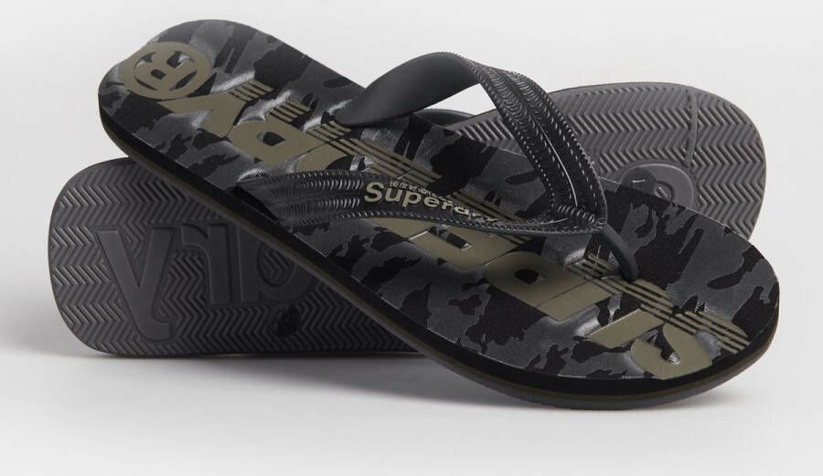 Superdry Scuba Camo Flip Flop Heren Slippers Black Camo - Foto 1