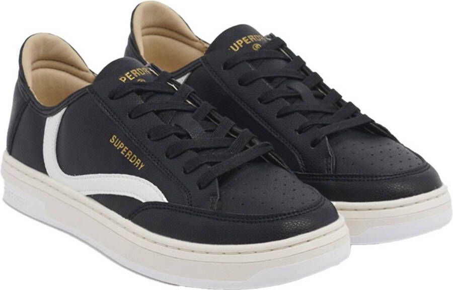 Superdry Vegan Basket OV Low Sneakers Black White Dames