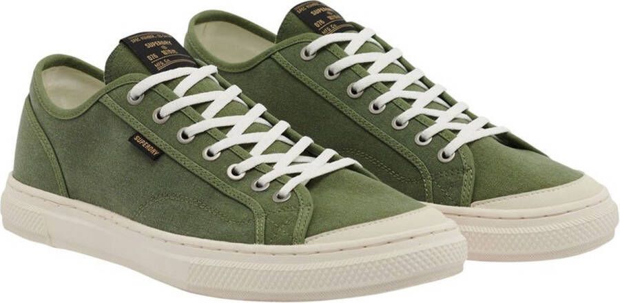 Superdry Vintage Vegan Faux Vulc Low Sneakers Heren Khaki