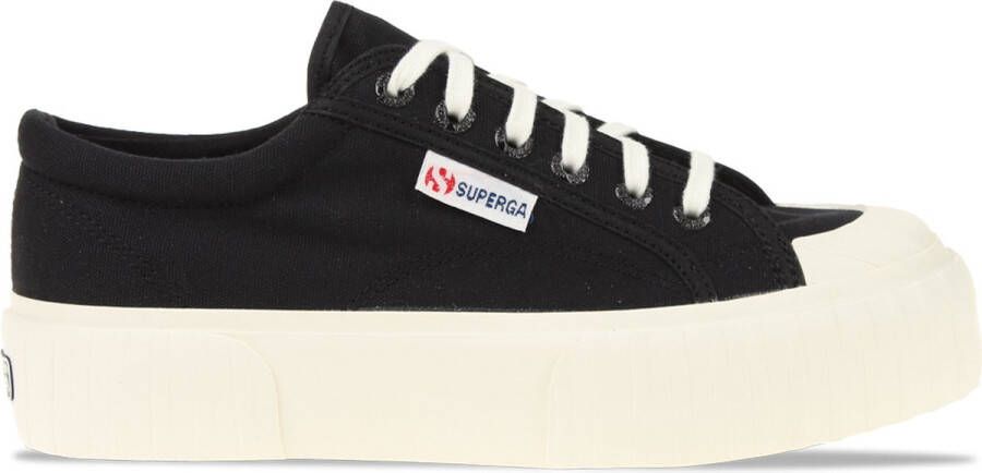 Superga Zwarte casual sneakers voor vrouwen Zwart Dames