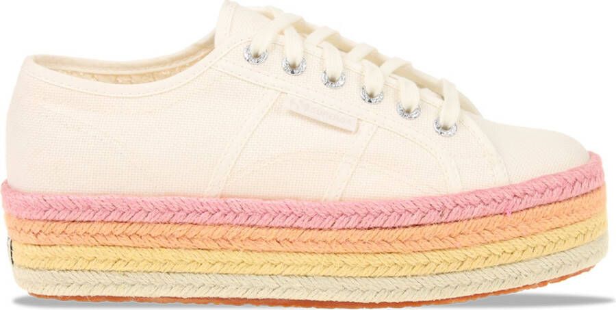 Superga 2790 Multicolor Rope Wit Roze Dames