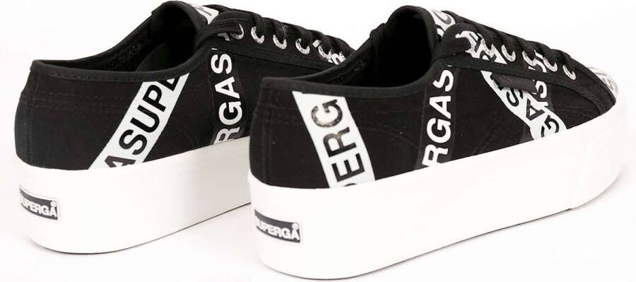 Superga Sneakers 2790 Zwarte Letters Streetwear Vrouwen