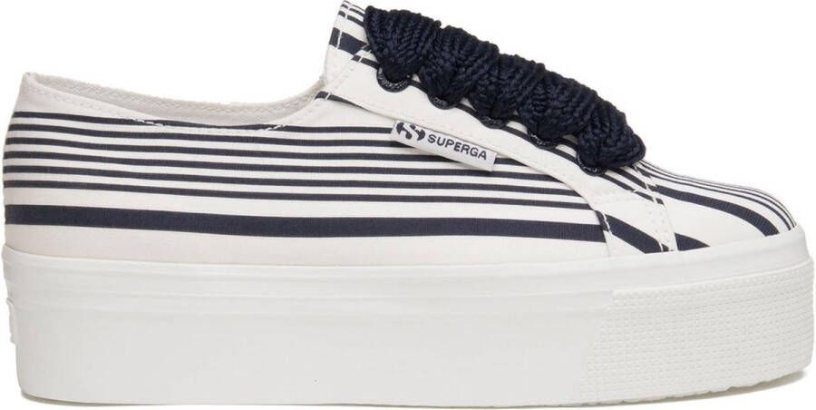 Superga Sneakers Vrouwen wit donkerblauw (gestreept)