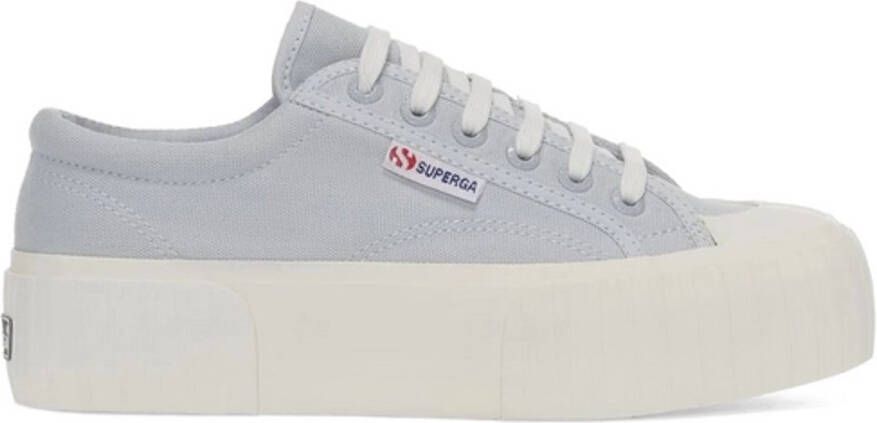 Superga Women 2631 Stripe Platform Grey Lilla