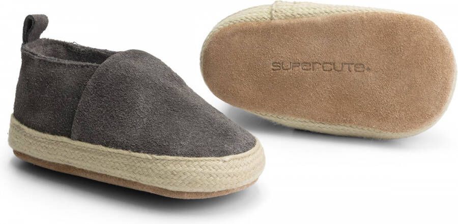 Superucte Supercute Espadrilles suède grijs 18- 24 maanden