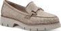 Tamaris Vegan geweven loafer met bruine accenten Beige Dames - Thumbnail 6