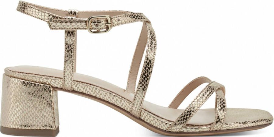 Tamaris Gouden hoge hak sandalen voor stijlvolle vrouwen Beige Dames