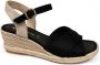 Tamaris 1-28367-42 001 Black -espadrilles -sleehak pups -sandaal - Thumbnail 1