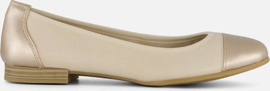 Tamaris Ballerina's beige Leer