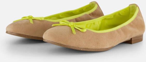 Tamaris Ballerina's beige Leer Dames