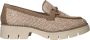 Tamaris Vegan geweven loafer met bruine accenten Beige Dames - Thumbnail 7