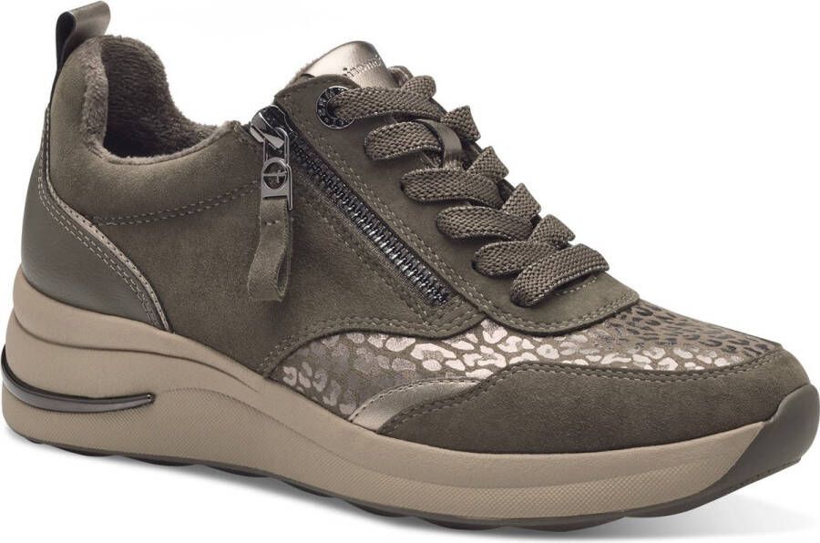 Tamaris comfort sneakers taupe Dames