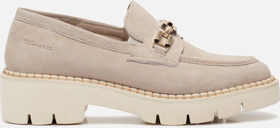 Tamaris Comfort Instappers beige Leer Dames