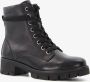 Tamaris Comfort leren veterboots met chunky zolen Zwart Maat Uitneembare zool39 - Thumbnail 3