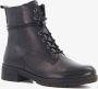 Tamaris COMFORT leren veterboots zwart Uitneembare zool - Thumbnail 1