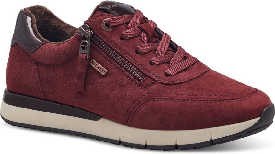 Tamaris Comfort Sneakers rood Leer