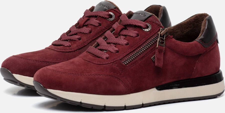 Tamaris Comfort Sneakers rood Leer Dames