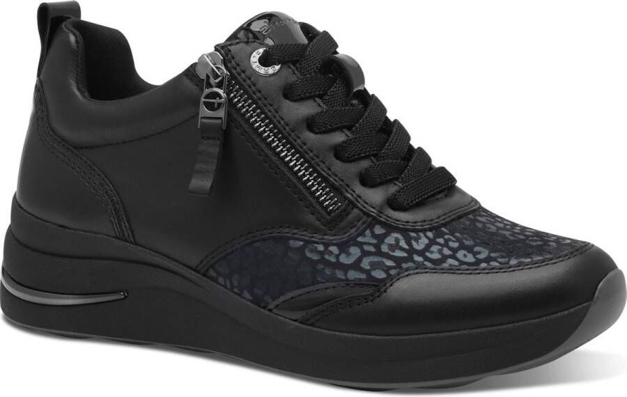 Tamaris Comfort Sneakers zwart Leer Dames