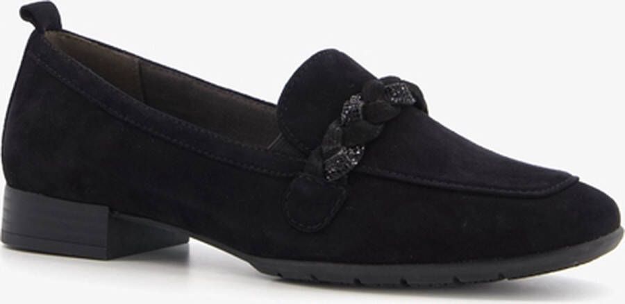 Tamaris Comfort suede dames instappers zwart Echt leer Uitneembare zool