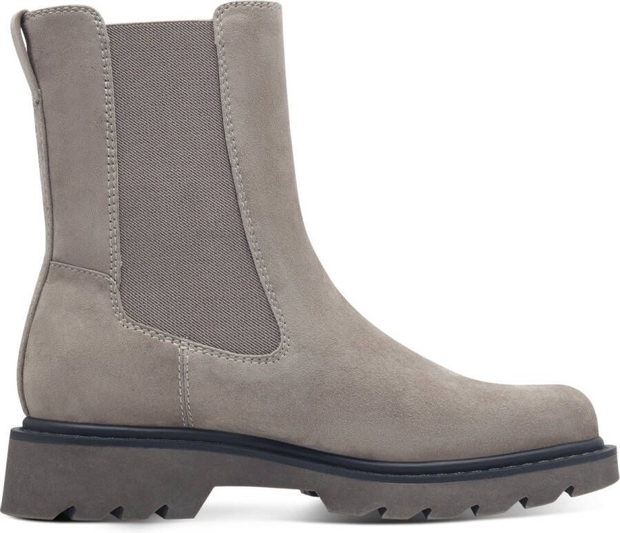 Tamaris Chelsea-boots hakken enkellaars zakelijke schoen met subtiele decoratieve naden