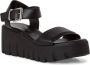 Tamaris Zwarte Casual Open Platte Sandalen Black Dames - Thumbnail 1