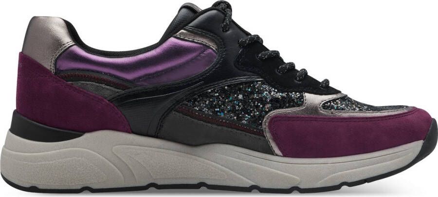 Tamaris Paarse Sneakers met Comfortabel Voetbed Multicolor Dames