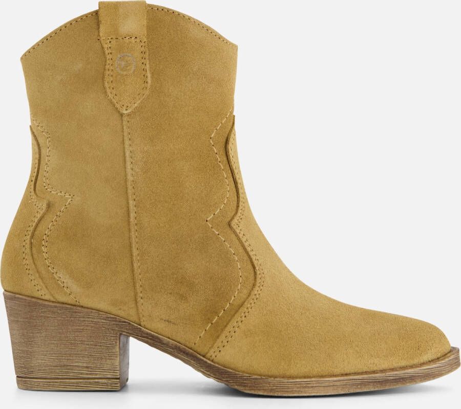 Tamaris Camel Suède Westernlaarzen Brown Dames