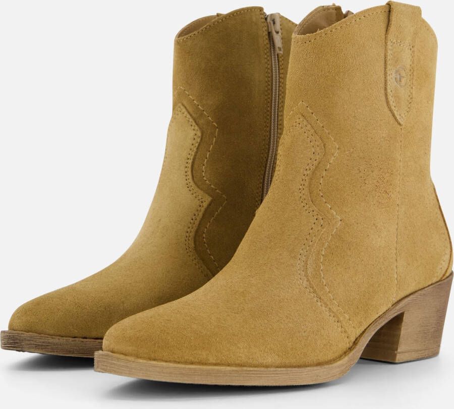 Tamaris Camel Suède Westernlaarzen Brown Dames