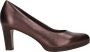 Tamaris Bruine Glanzende Pump met Comfortabele Hak Brown Dames - Thumbnail 6