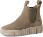 Tamaris dames chelsea boot leren laarzen enkellaars vrouwen leer M25403 Salie - Thumbnail 4