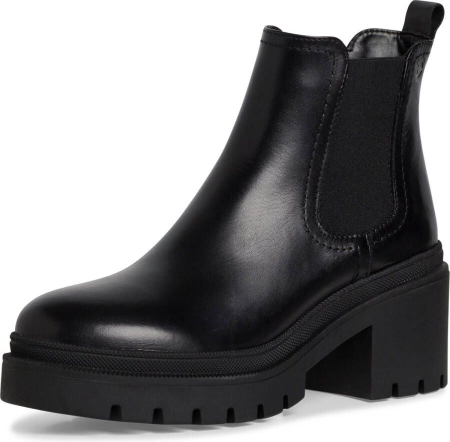 Tamaris dames chelsea boot leren laarzen enkellaars vrouwen leer M2545941 zwart