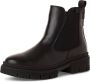 Tamaris dames chelsea boot leren laarzen enkellaars vrouwen leer M2590243 zwart - Thumbnail 6