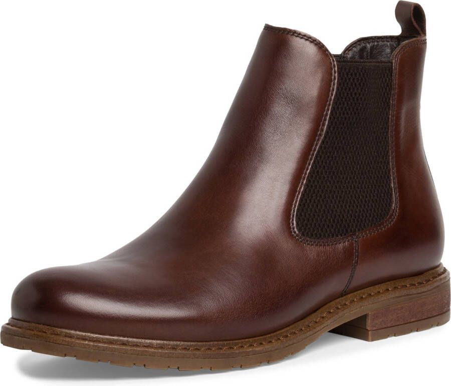 Tamaris dames Chelsea boot leren laarzen enkellaarsjes dames enkellaarsjes bruin M2505641