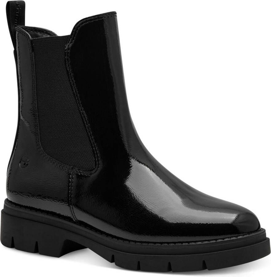 Tamaris Chelsea-boots hakken enkellaars zakelijke schoen instaplaarzen t-logo-decoratie