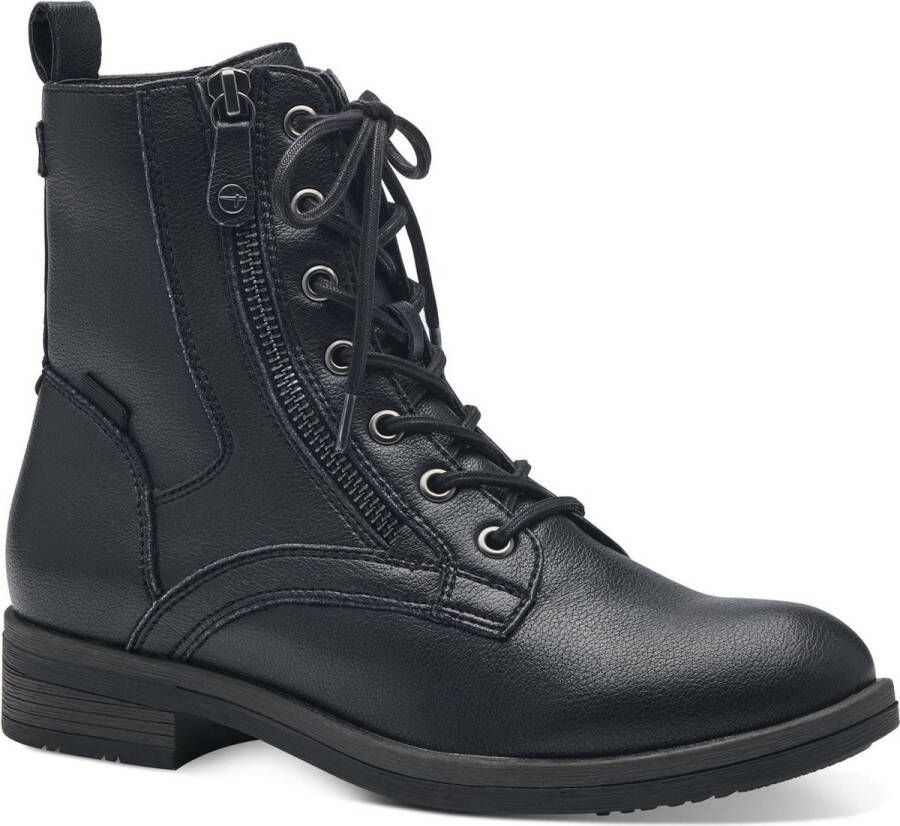 Tamaris Hoge veterschoenen SHAE blokhak veterschoenen laarsjes met decoratieve ritssluiting