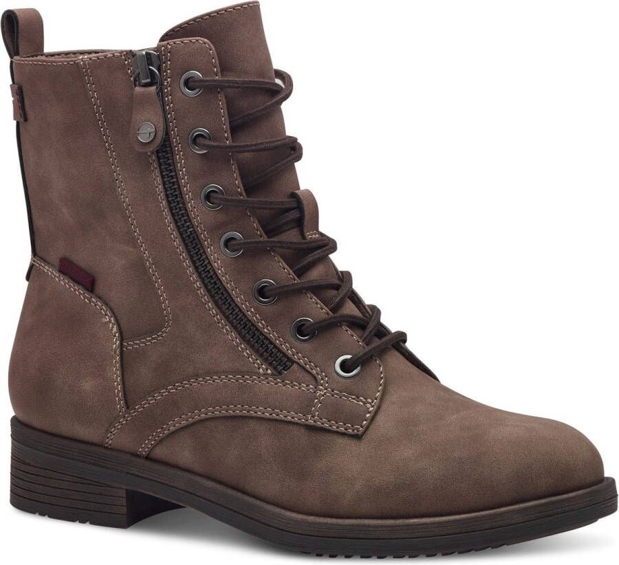 Tamaris Hoge veterschoenen SHAE blokhak veterschoenen laarsjes met decoratieve ritssluiting