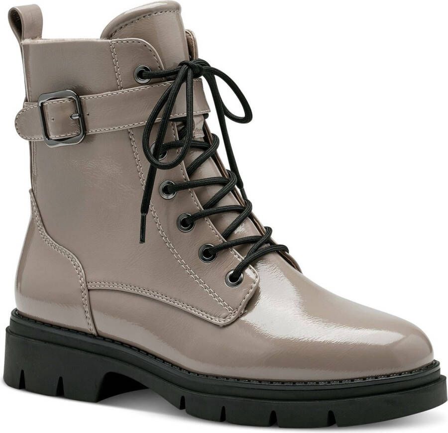 Tamaris Stoere vegan veterboot voor dames Black Dames