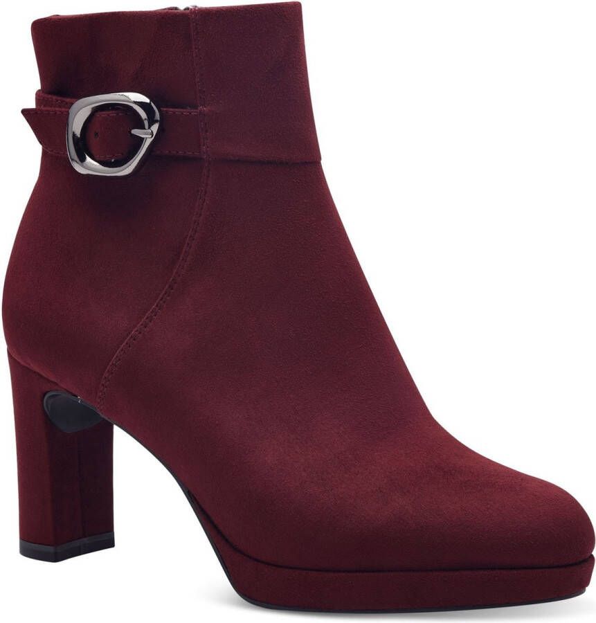 Tamaris Laarsjes blokhak avondschoen ankle-boots met elegante decoratieve gesp