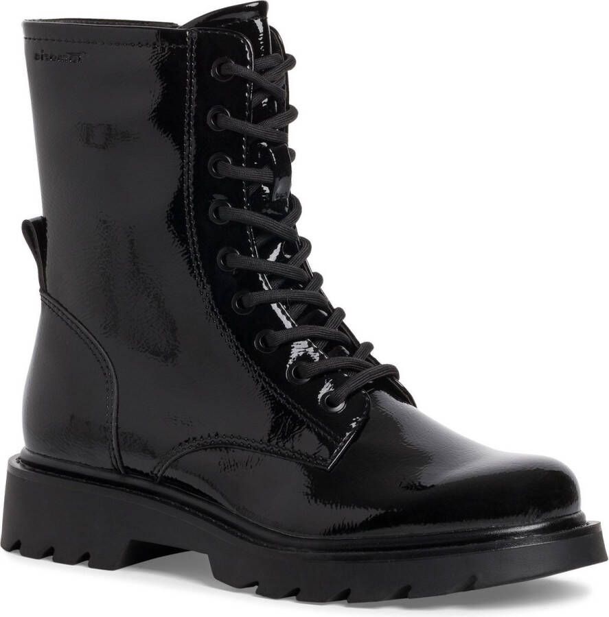 Tamaris Veterschoenen herfstmode blokhak veterschoen met touch it-uitrusting